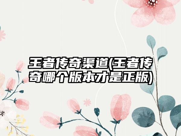 王者传奇渠道(王者传奇哪个版本才是正版)