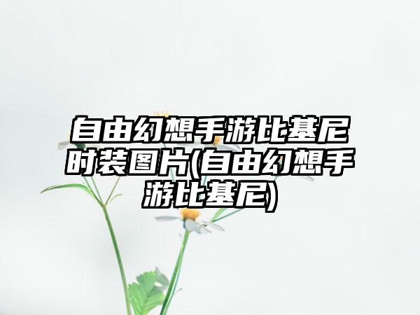 自由幻想手游比基尼时装图片(自由幻想手游比基尼)