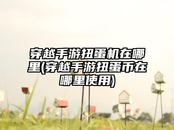 穿越手游扭蛋机在哪里(穿越手游扭蛋币在哪里使用)