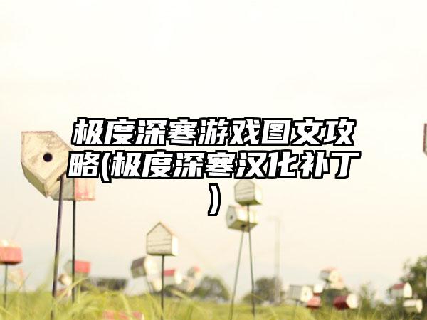极度深寒游戏图文攻略(极度深寒汉化补丁)