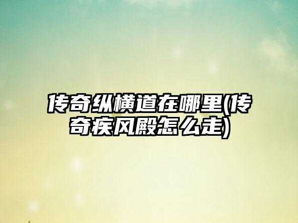 传奇纵横道在哪里(传奇疾风殿怎么走)