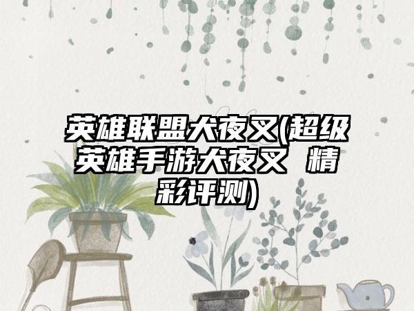 英雄联盟犬夜叉(超级英雄手游犬夜叉 精彩评测)