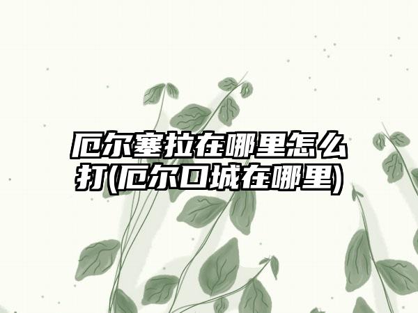 厄尔塞拉在哪里怎么打(厄尔口城在哪里)