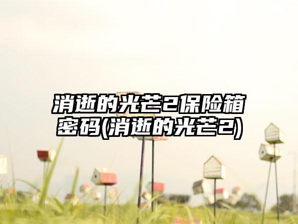 消逝的光芒2保险箱密码(消逝的光芒2)