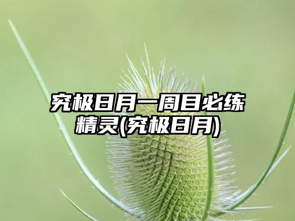 究极日月一周目必练精灵(究极日月)