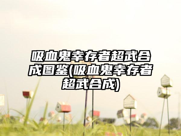 吸血鬼幸存者超武合成图鉴(吸血鬼幸存者超武合成)