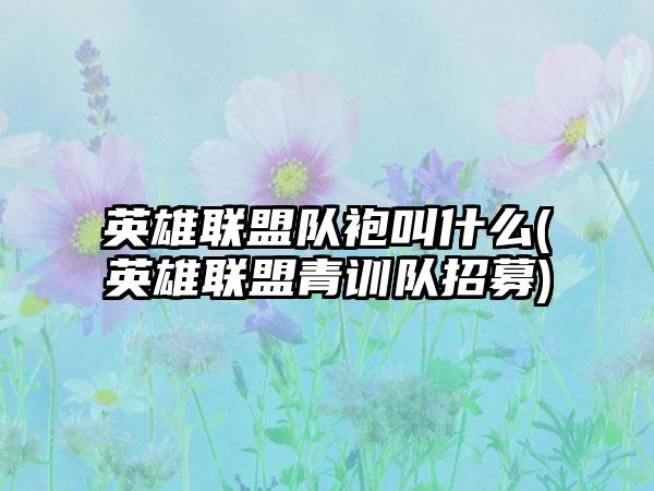 英雄联盟队袍叫什么(英雄联盟青训队招募)