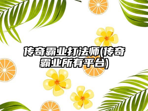 传奇霸业打法师(传奇霸业所有平台)