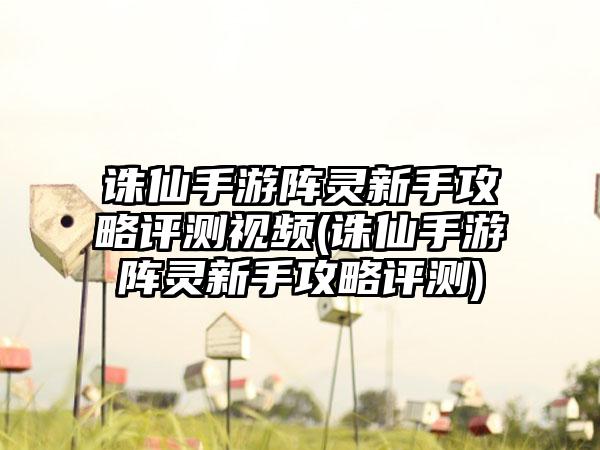 诛仙手游阵灵新手攻略评测视频(诛仙手游阵灵新手攻略评测)