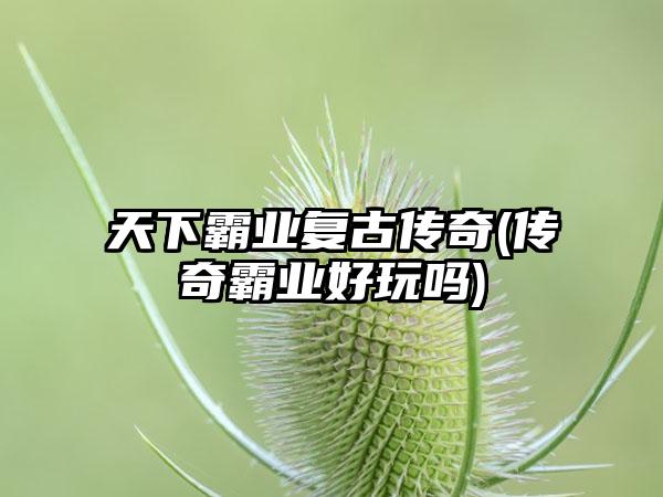 天下霸业复古传奇(传奇霸业好玩吗)