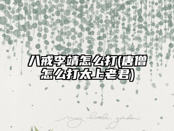 八戒李靖怎么打(唐僧怎么打太上老君)