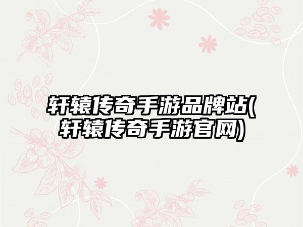 轩辕传奇手游品牌站(轩辕传奇手游官网)