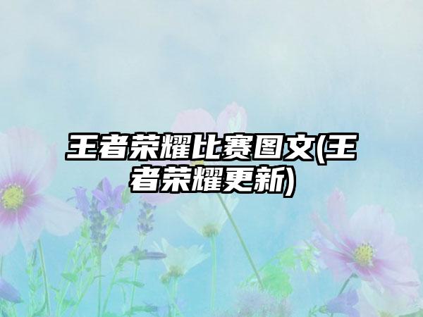 王者荣耀比赛图文(王者荣耀更新)