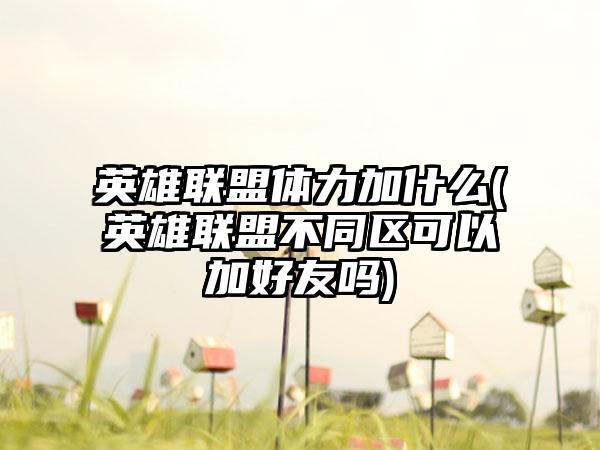 英雄联盟体力加什么(英雄联盟不同区可以加好友吗)