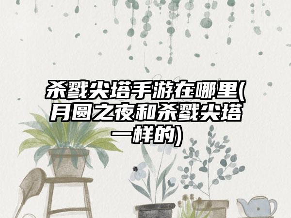 杀戮尖塔手游在哪里(月圆之夜和杀戮尖塔一样的)