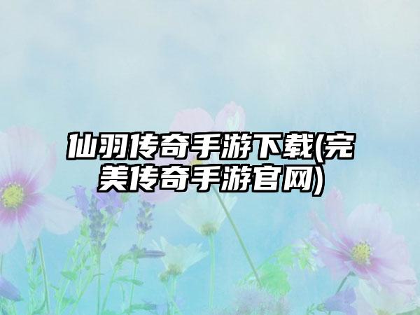 仙羽传奇手游下载(完美传奇手游官网)