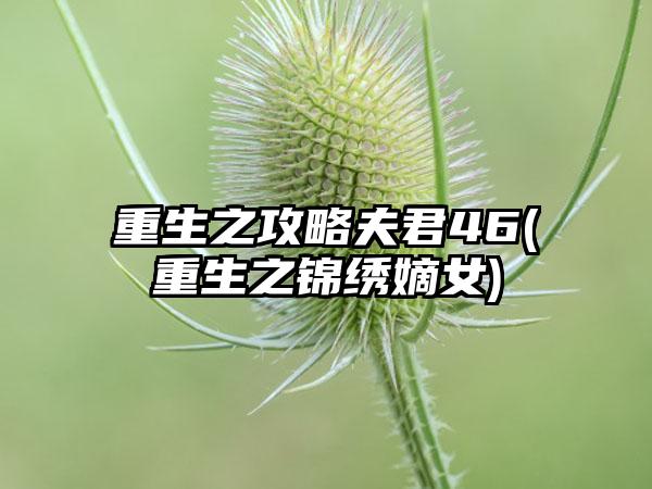 重生之攻略夫君46(重生之锦绣嫡女)