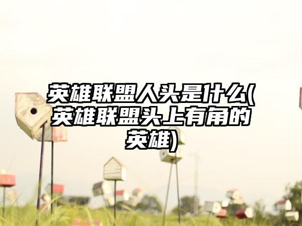英雄联盟人头是什么(英雄联盟头上有角的英雄)