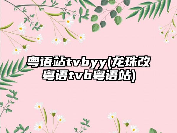 粤语站tvbyy(龙珠改粤语tvb粤语站)