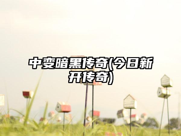 中变暗黑传奇(今日新开传奇)