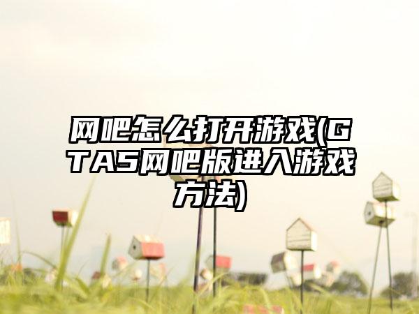 网吧怎么打开游戏(GTA5网吧版进入游戏方法)
