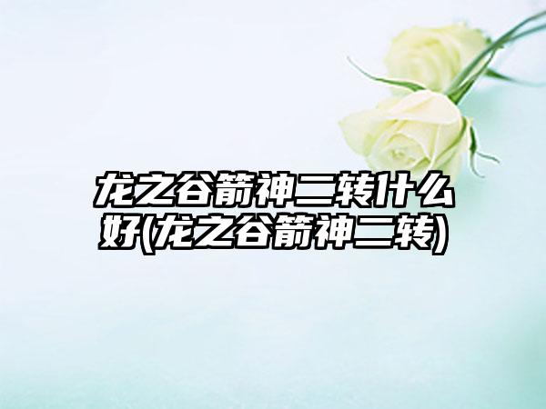 龙之谷箭神二转什么好(龙之谷箭神二转)