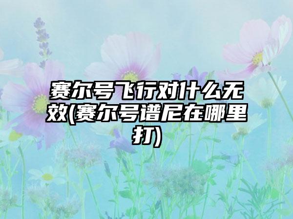 赛尔号飞行对什么无效(赛尔号谱尼在哪里打)