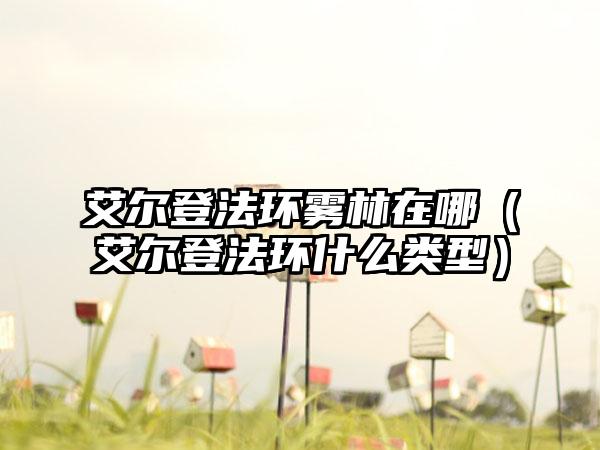 艾尔登法环雾林在哪（艾尔登法环什么类型）