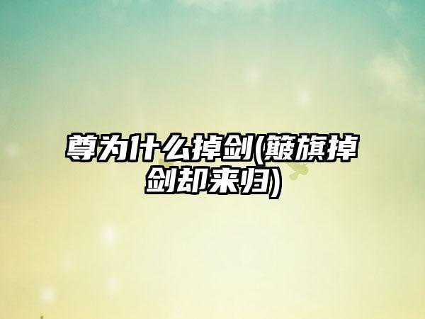 尊为什么掉剑(簸旗掉剑却来归)