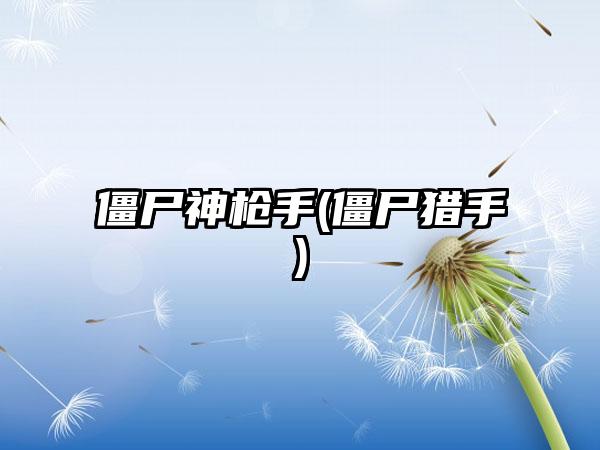 僵尸神枪手(僵尸猎手)