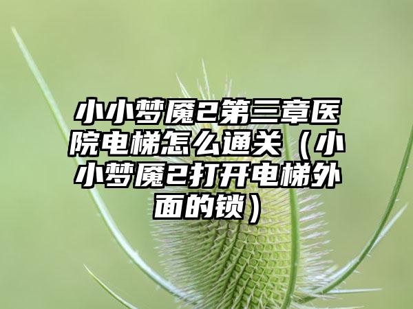 小小梦魇2第三章医院电梯怎么通关（小小梦魇2打开电梯外面的锁）