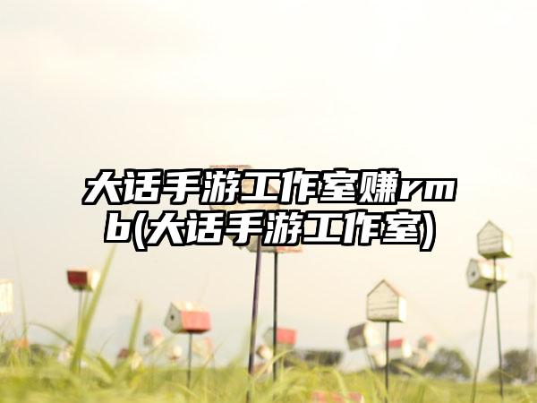 大话手游工作室赚rmb(大话手游工作室)