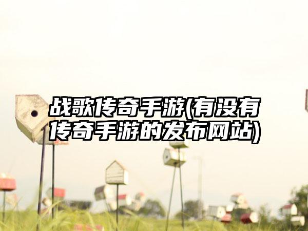 战歌传奇手游(有没有传奇手游的发布网站)
