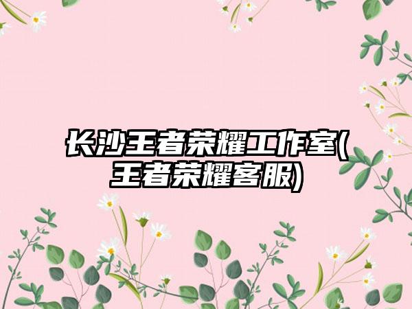 长沙王者荣耀工作室(王者荣耀客服)