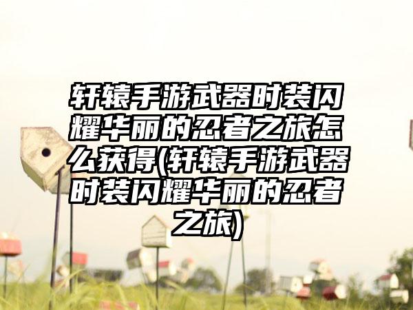 轩辕手游武器时装闪耀华丽的忍者之旅怎么获得(轩辕手游武器时装闪耀华丽的忍者之旅)
