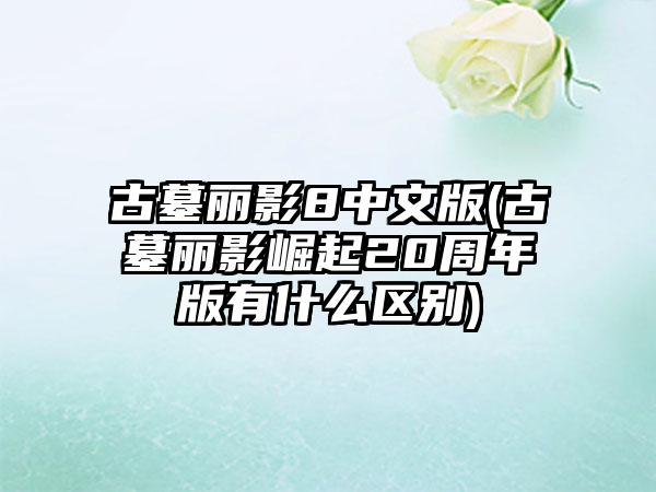 古墓丽影8中文版(古墓丽影崛起20周年版有什么区别)