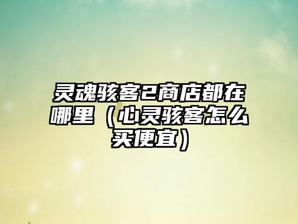 灵魂骇客2商店都在哪里（心灵骇客怎么买便宜）