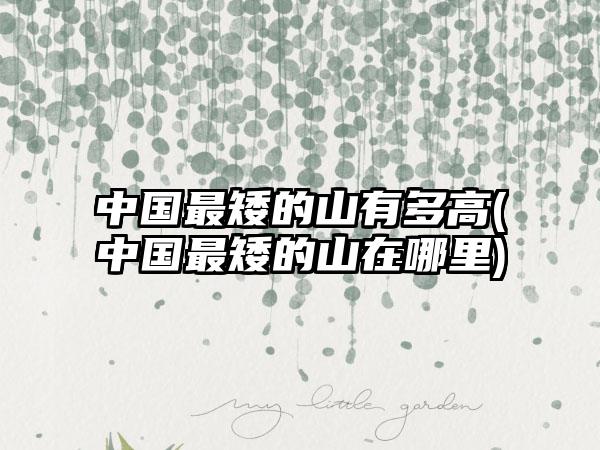 中国最矮的山有多高(中国最矮的山在哪里)