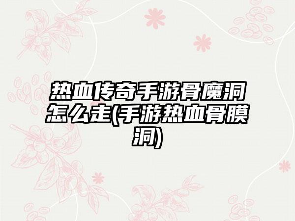 热血传奇手游骨魔洞怎么走(手游热血骨膜洞)