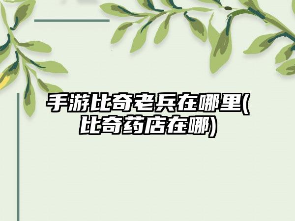 手游比奇老兵在哪里(比奇药店在哪)