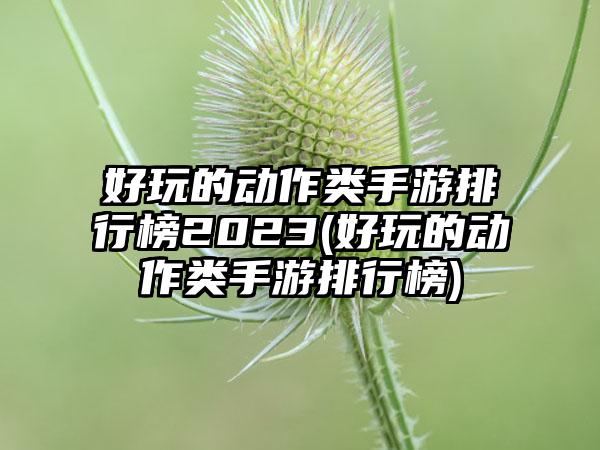 好玩的动作类手游排行榜2023(好玩的动作类手游排行榜)