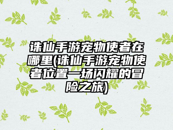 诛仙手游宠物使者在哪里(诛仙手游宠物使者位置一场闪耀的冒险之旅)