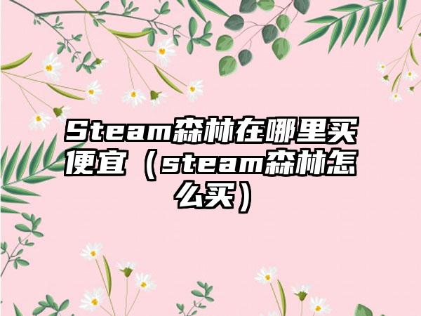 Steam森林在哪里买便宜（steam森林怎么买）