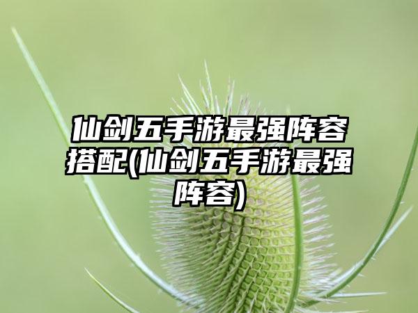 仙剑五手游最强阵容搭配(仙剑五手游最强阵容)