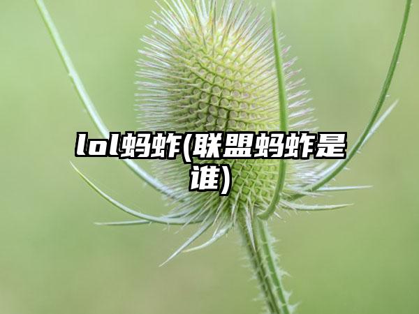 lol蚂蚱(联盟蚂蚱是谁)