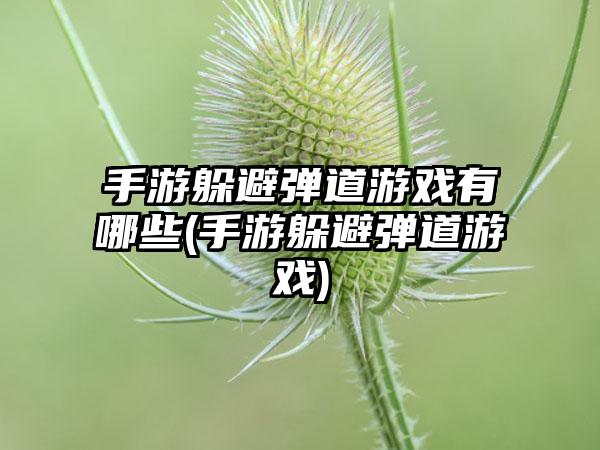 手游躲避弹道游戏有哪些(手游躲避弹道游戏)