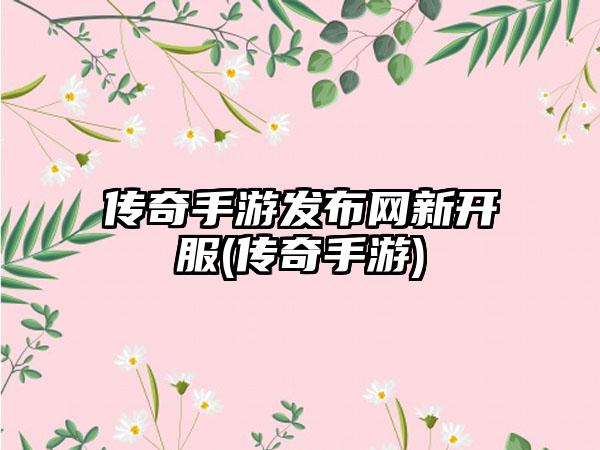 传奇手游发布网新开服(传奇手游)