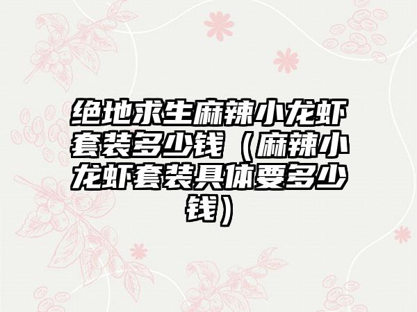 绝地求生麻辣小龙虾套装多少钱（麻辣小龙虾套装具体要多少钱）