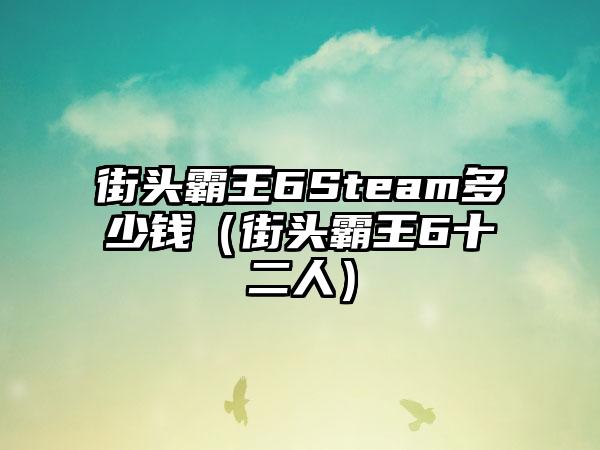 街头霸王6Steam多少钱（街头霸王6十二人）