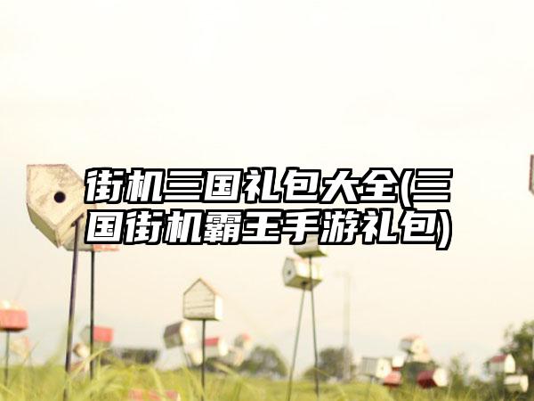 街机三国礼包大全(三国街机霸王手游礼包)